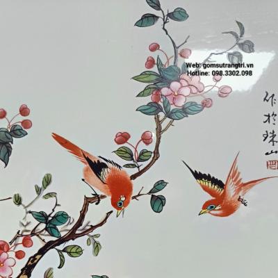 TRANH SỨ KHUNG GỖ PHÚ QUÝ - PHÚC LÀNH